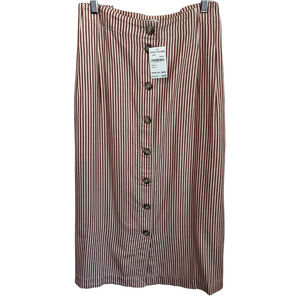 Madewell Orange & Tan Striped Skirt NWT - Size 22